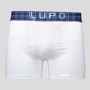 Imagem de Cueca Boxer Lupo Algodão Branca E Azul