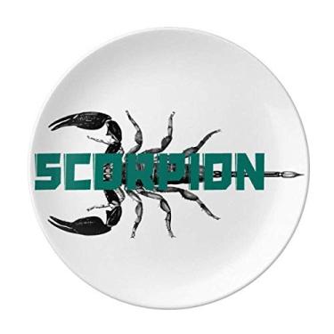 Imagem de Scorpion Natural Insect Symmetry Prato Decorativo Porcelana Salver Louça Prato de Jantar