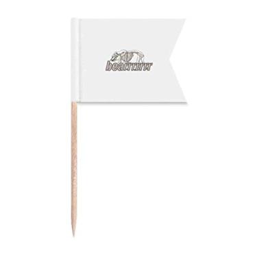 Imagem de Forma do corpo, urso, esqueleto, art déco, presente, bandeiras, palito, etiquetagem, para festa, bolo, comida, placa de queijo,