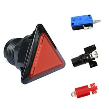 Imagem de TECKEEN 1 x 39 * 39 * 39 mm Botões Triangulares Arcade Luz LED Iluminada com Microswitch