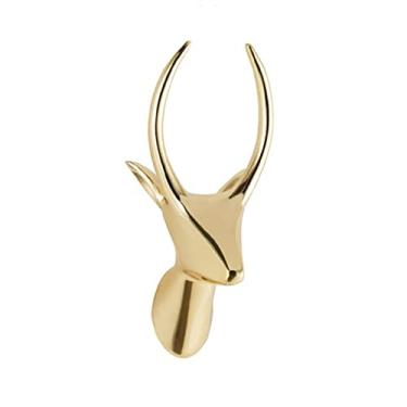 Imagem de KIZQYN Ganchos de casaco cabide montado na parede, gancho de parede de metal, gancho de cabide de parede criativo, gancho de parede para entrada, banheiro, quarto, cabide de cozinha montado na parede (cor: D)