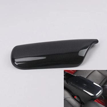 Imagem de Xodouhi Capa de caixa de apoio de braço console central decoração de interiores apto para Toyota C-HR CHR 2021 2020 2019 2018 2017 (fibra de carbono)