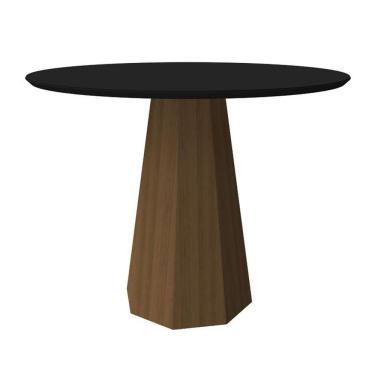 Imagem de Mesa De Jantar Isis 1200X1200 Imbuia/Preto - New Ceval