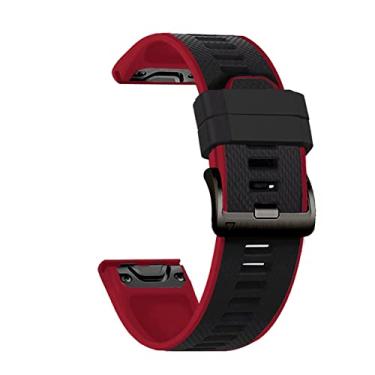 Imagem de KAPPDE 26 22mm Sport Silicone Watchband Wriststrap para Garmin Fenix 6X 6 6S Pro 5X 5 Plus 3 3HR D2 MK2 Pulseira de liberação rápida de fácil ajuste (Cor: D, Tamanho: para Approach S60 S62)