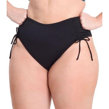 Imagem de Calcinha Biquíni Plus Size Uni Femme Preto - Rovitex Plus Size