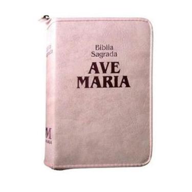 Imagem de Livro Bíblia Sagrada Da Ave Maria (Capa Rosa Com Zíper)