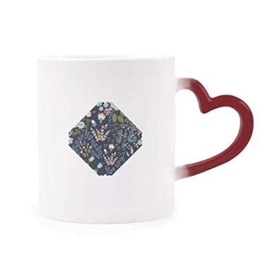 Imagem de Xícara de Flor Selvagem com Tinta de Plantas Sensível ao Calor, Copo de Grés que Muda de Cor Vermelha