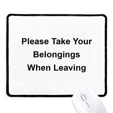 Imagem de Tapete de borracha para jogos Take Your Belongings com símbolo preto