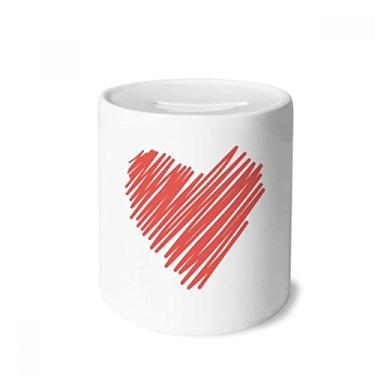 Imagem de DIYthinker Caixa de Dinheiro de Cerâmica com Desenho de Grafite Coração para Dia dos Namorados