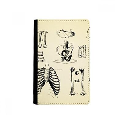 Imagem de Carteira de esqueleto humano Lucky Sketch porta-passaporte Notecase Burse carteira porta-cartões