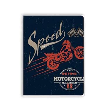 Imagem de Caderno de silhueta de motocicleta mecânica, capa de chiclete, diário de capa macia