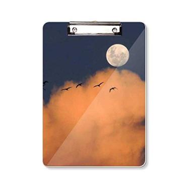 Imagem de Prancheta Moon Dark Night Clouds Pasta, bloco de notas A4
