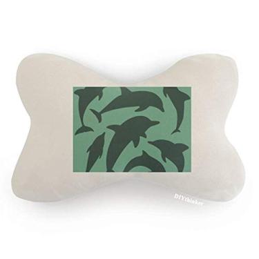 Imagem de DIYthinker Almofada de apoio de cabeça para decoração de pescoço e biologia de tubarão do oceano azul