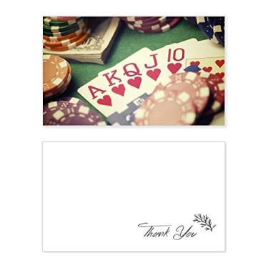 Imagem de Hearts Flush Poker Foto de Jogos Cartão de Agradecimento Aniversário Papel Saudações Casamento Agradecimento