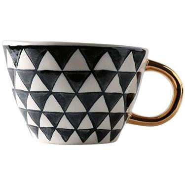 Imagem de PAYNAN Caneca de cerâmica pintada à mão criativa xícara de café xícara de café café da manhã louça de cozinha