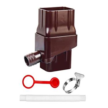 Imagem de Generic Sistema de de Água da Chuva, Conector de Desviador de Barril de Chuva com Mangueira de 50", Desviador de Água de Chuva, Coletor de Chuva para, MARROM