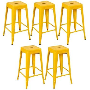 Imagem de Loft7, Kit 5 banquetas altas Iron Tolix 76 cm