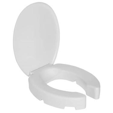 Imagem de Assento Soft Oval Abertura Frontal Elevado Branco Astra