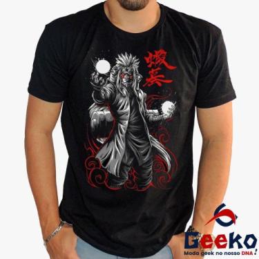 Imagem de Camiseta Jiraya Ero Sennin 100% Algodão Naruto Anime Geeko
