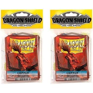 Imagem de Dragon Shield Pacote: 2 pacotes de 50 pacotes de mini cartas tamanho japonês - cor cobre