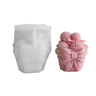 Imagem de Molde de silicone exclusivo ornamento de gesso cesta de flores de hortênsia vela molde de resina decoração de casa fondant molde de resina de cozimento DIY cesta de hortênsia molde de silicone de vela perfumada