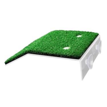 Imagem de IEUDNS Tartaruga basking plataforma réptil tanque escada terraço simulação grama tartaruga rampa para salamandras pequenos répteis tartarugas, eu