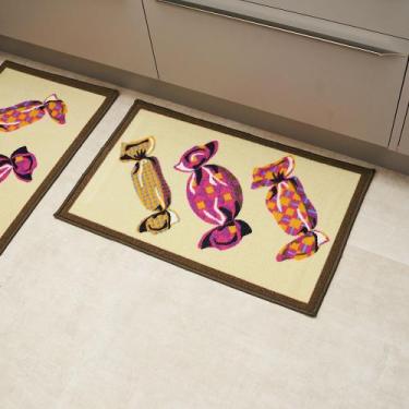 Imagem de Tapete De Cozinha Vizapi Doces 50X80cm Multicolorido