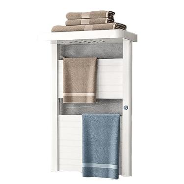 Imagem de Toalheiro elétrico de banheiro trilho aquecido inteligente secador de pano de fibra de carbono radiador controle de temperatura doméstica aquecedor de toalha, branco