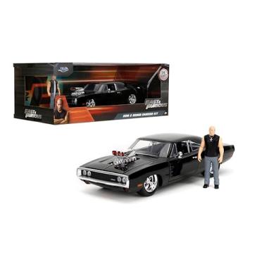 Imagem de MINIATURA DODGE CHARGER VELOZES E FURIOSOS DOM COM BONECO 1/24