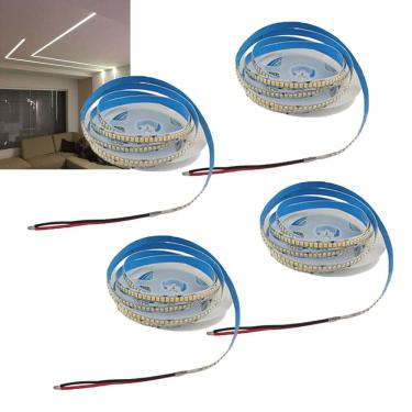 Imagem de Fita Led 4000K 5 Metros  240 Leds 16W Kit 4 Unidades Sala Quarto Loja Casa Sanca Teto Rebaixado Gesso