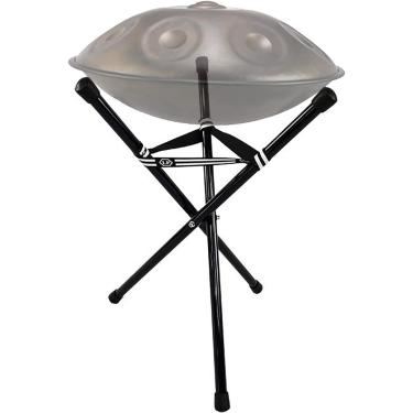 Imagem de Tambor de língua de aço retrátil e suporte de handpan, suporte de tambor de construção de tripé reforçado de ferro, ideal para instrumento de percussão de 10 a 22 polegadas (tamanho: pequeno