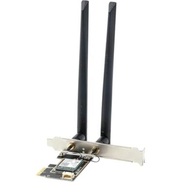 Imagem de Cartão WiFi 6E AX5400 PCIe WiFi para PC de mesa (com Intel AX210NGW), Bluetooth 5.2, 802.11ax Tri-Band 6GHz/5GHz/2,4GHz adaptador sem fio com MU-MIMO, OFDMA, suporta Windows 11/10 (64 bits)