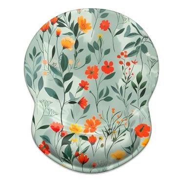 Imagem de ITNRSIIET Mouse pad ergonômico com suporte de pulso em gel, mouse pads para mesa confortável material de escritório mousepad com superfície lisa e base de poliuretano antiderrapante, 22 x 18 cm,