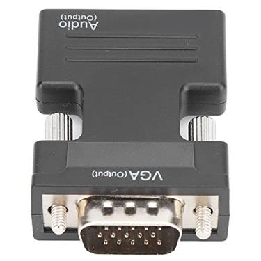 Imagem de Adaptador Conversor Fêmea para VGA Macho de Interface Multimídia HD Com Cabo de de 3,5 Mm, Plug and Play, para Laptops, PCs, Monitores, Projetores, DVDs