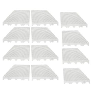 Imagem de Trioplast, Kit 12 Estrado Piso Pallet Plástico Resistente 25x50 Branco