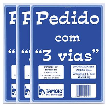 Imagem de Talão de Pedido 1/18 3 Vias 3x25 Folhas PT 20 - Tamoio