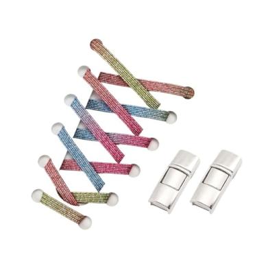 Imagem de Elastic Shoelaces Sneakers Fashion Mix And Match Colors Quick Shoelaces Suitable For All Shoes(Candy colors)