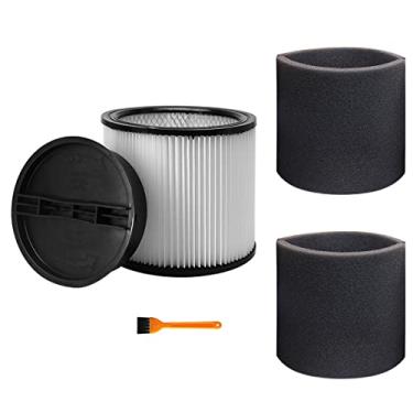 Imagem de Filtro de cartucho HEPA de substituição para aspirador de pó Shop Vac 90304 90350 90333 9030400 e filtro de espuma 90585, serve para Shop Vac Most 5 galões + filtro de vácuo úmido/seco