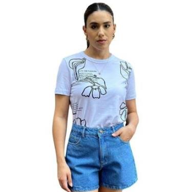 Imagem de Camiseta Feminina Estampada Live The Flowers Colcci-Feminino