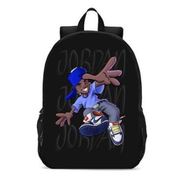 Imagem de MOCHILA ESCOLA INFANTIL JUVENIL ANIME MENINO DE BONÉ-Unissex