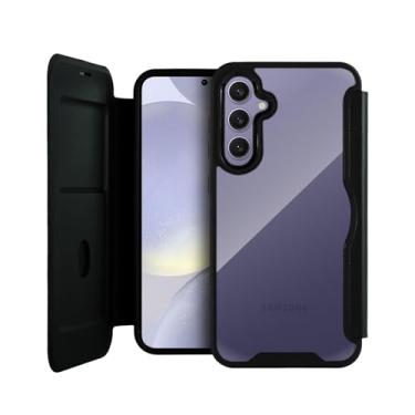 Imagem de Gshield Capa Case Capinha Carteira Dual com Slot para Cartão, Proteção RFID e Fecho Magnético, Frente e Verso para Samsung (Preta, Galaxy S24 Plus)