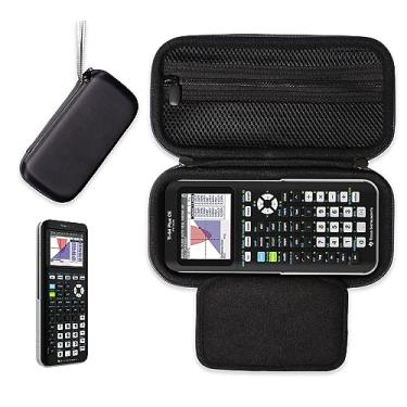 Imagem de CaseSack Capa para Calculadora Gráfica Texas Instruments TI84, TI83, TI89, Bolso de Malha Estacional, Suporte para canetas/lápis, destacável com alça de pulso