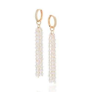 Imagem de Brincos banhado ouro 3x 24k 18k e 22k femininos argola festa grandes z