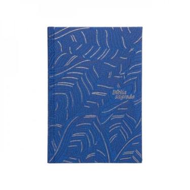 Imagem de Bíblia Slim Nvi, Letra Grande, Couro-Soft Azul Sobre Capa Dura, Abstrata