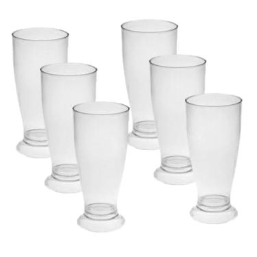 Imagem de Copos Mini Tulipa Acrílico Transparente 220ml Chopp Cerveja Refrigerantes Festas Comemorações Eventos Restaurantes (6)