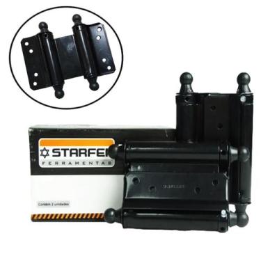 Imagem de Kit 4 Dobradiça Vai e Vem Porta Bang Bang Faroeste 3 Polegadas - Starf