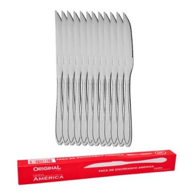 Imagem de Faca de Churrasco em Aço Inox 24 peças América Aço Inoxidável Original