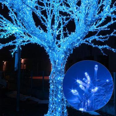 Imagem de Pisca Pisca Fio Transparente 100 Lâmpadas Led 127v 10m Cor  Azul - Glo