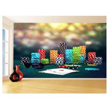 Imagem de Papel De Parede 3D Salão De Jogos Cartas Poker 3,5M Jcs61 - Você Decor