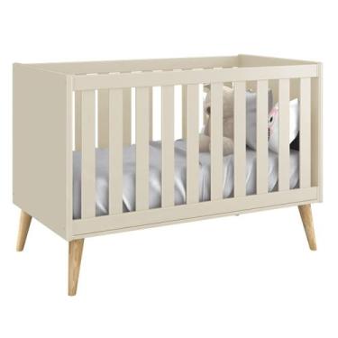 Imagem de Berço Americano Théo New Areia Fosco com Natural - MoveisAqui - RELLER